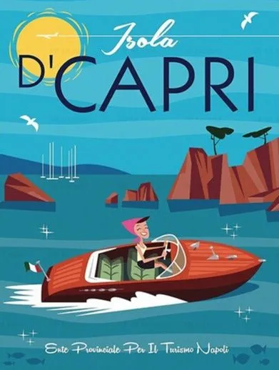 Affiche Capri Vintage