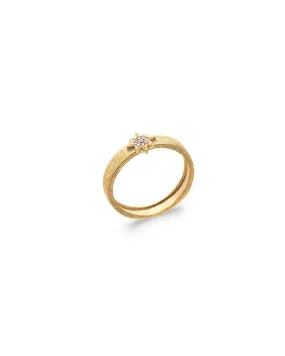 Bague Or Mat & Zirconium - Plaqué Or by Zosha