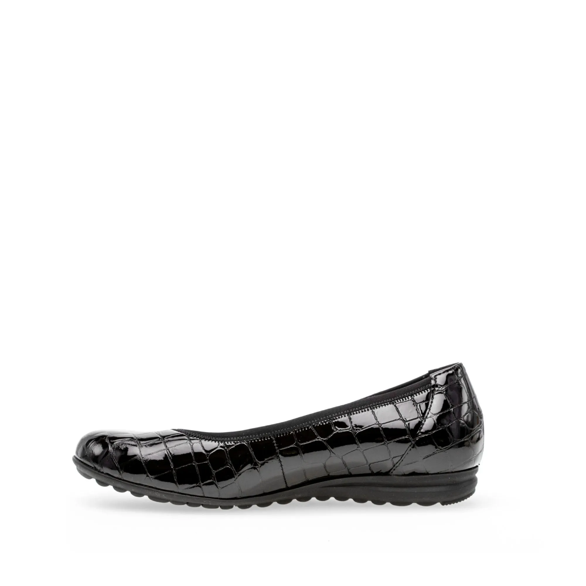 Ballerines noires en cuir vernis
