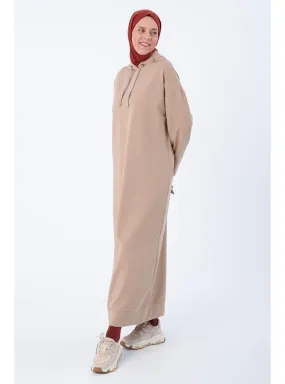Beige - Modest Dress