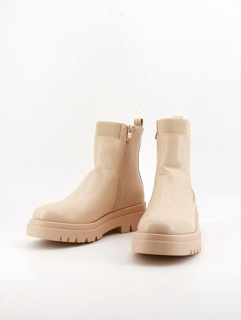Bottines simili cuir
