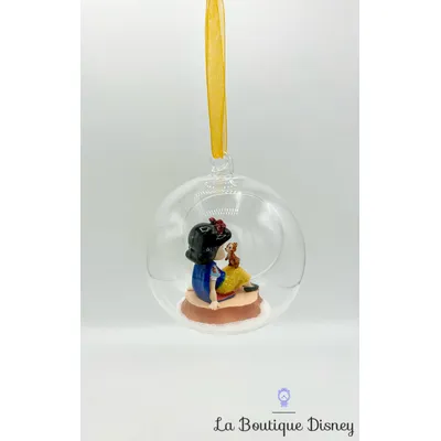 Boule Noël Blanche Neige Animators Disneyland Paris 2022 Disney ornement suspension verre