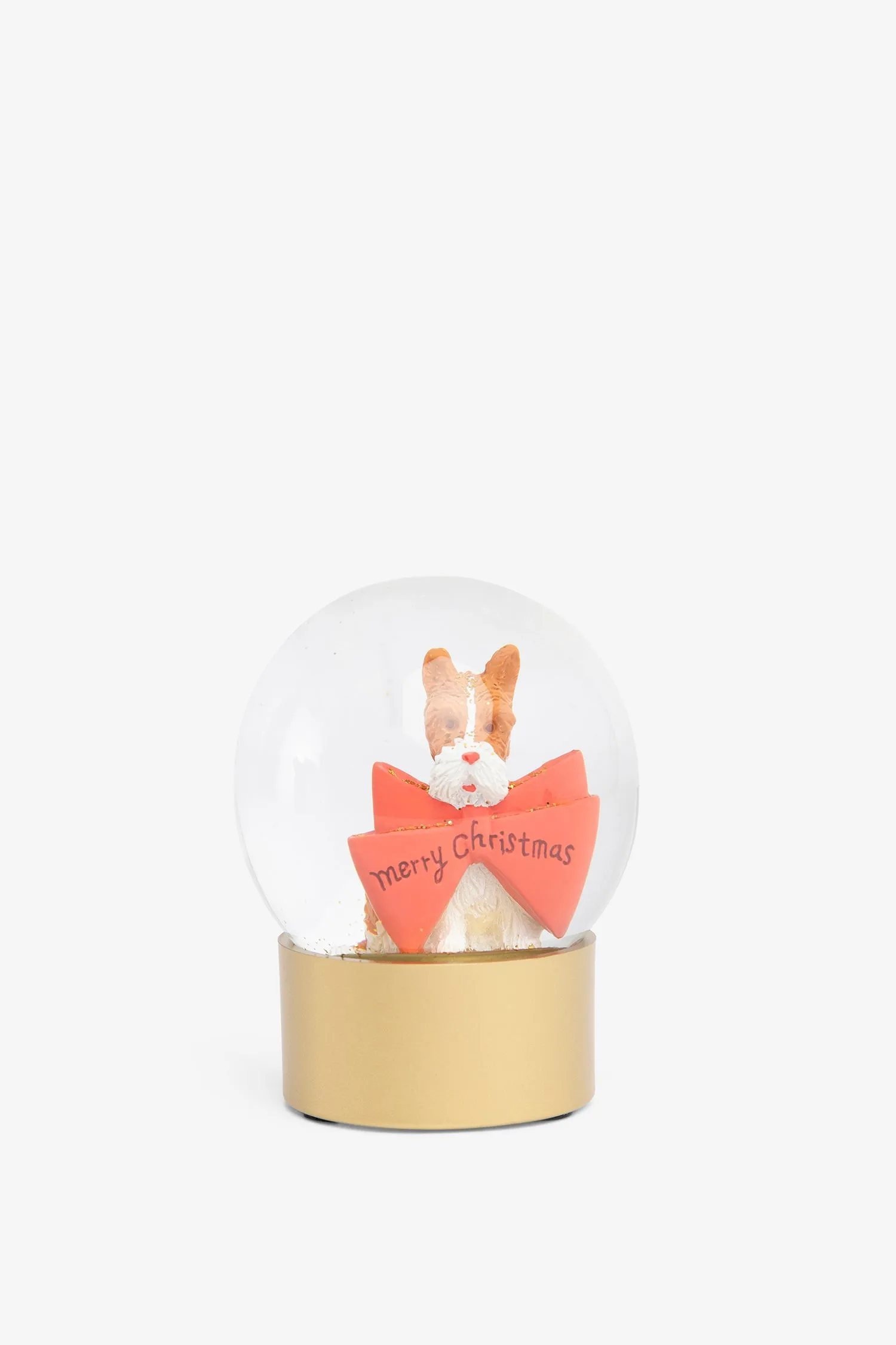 Boule à neige avec chien de Noël