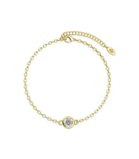 Gold and Crystal Birth Stone Bracelet