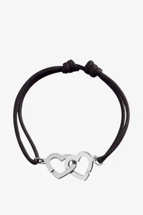 Bracelet corde Double Coeurs