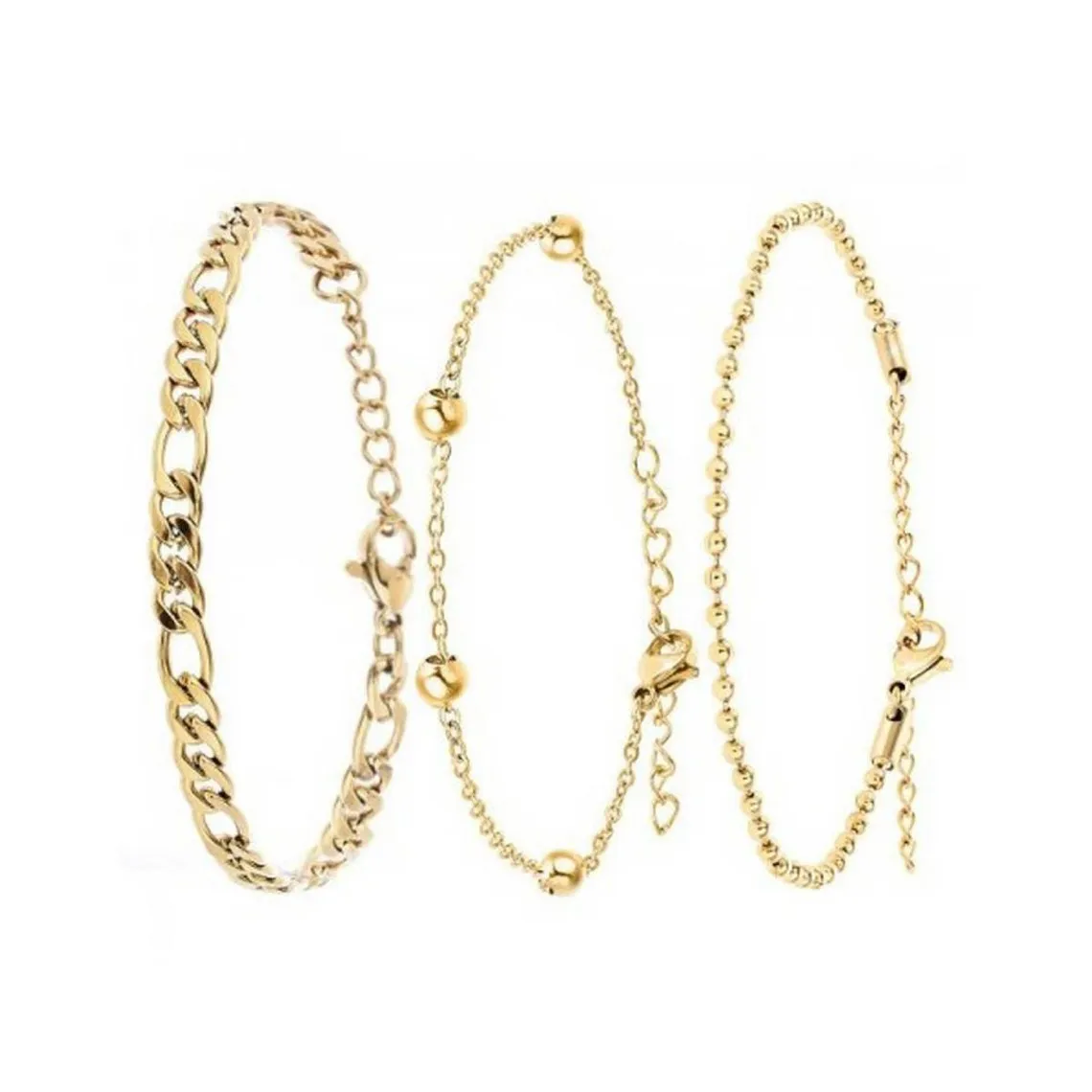Bracelet Femme B2371-DORE+B2384-DORE+B2386-DORE | 3 Suisses