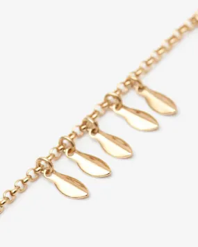 Bracelet Metal Shiny Leaf