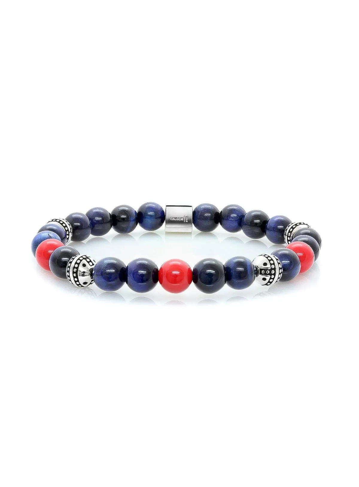 Bracelet 'Rosso' de perles bleues
