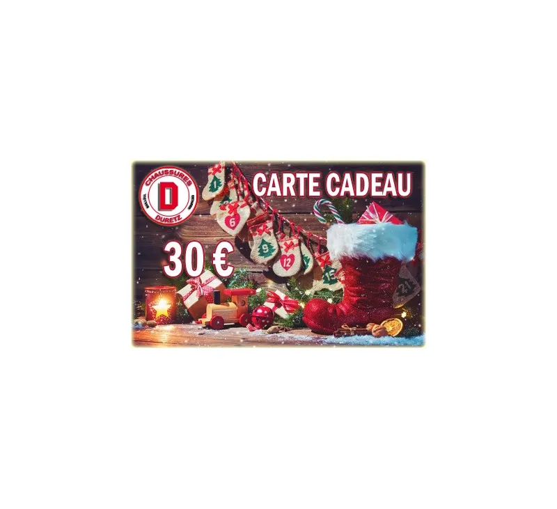 Carte Cadeau de Noël Homme 30 € Duretz 