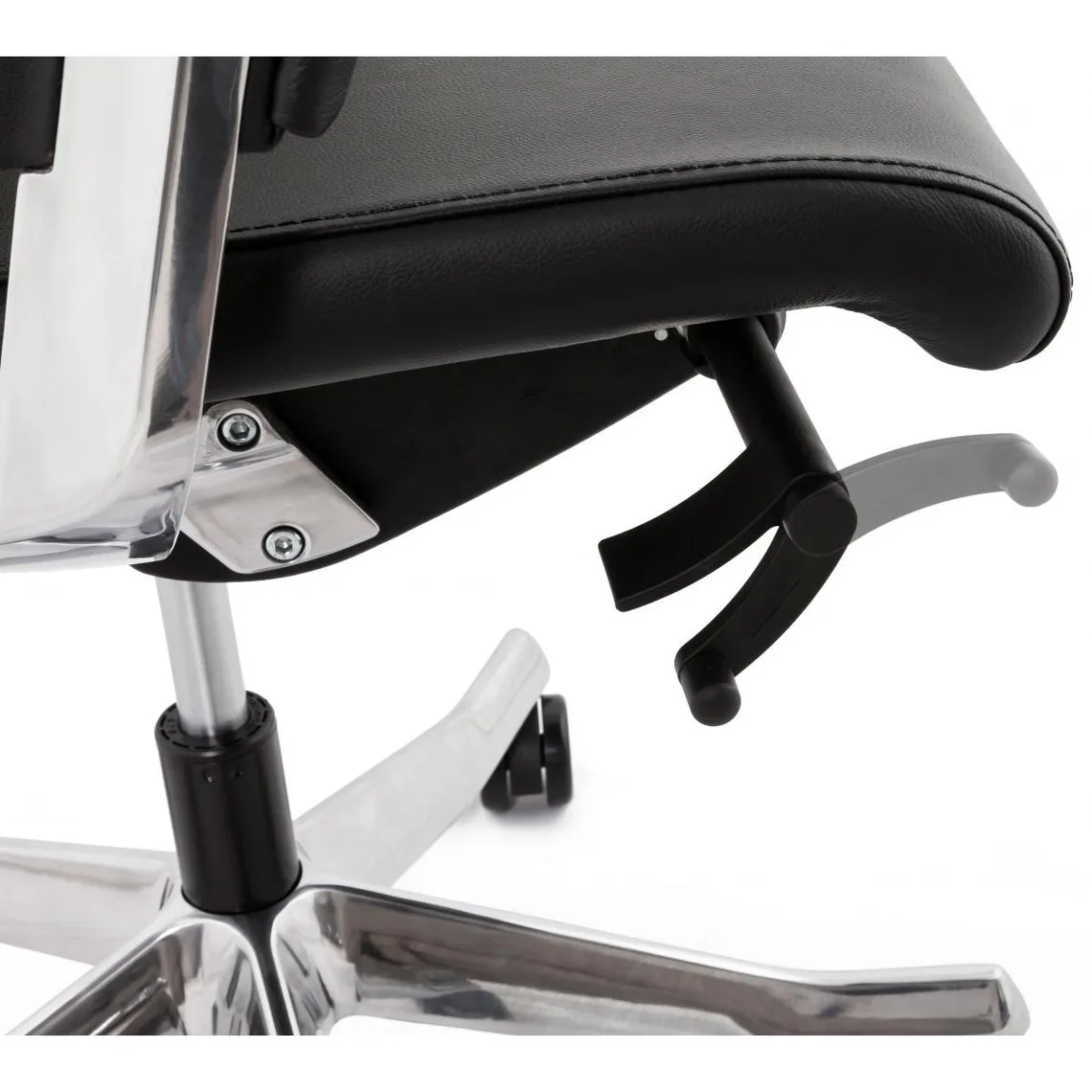 Chaise de bureau ergonomique cuir noir IVY | 3 Suisses