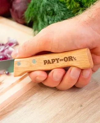 Chope de bière Papy en or (gravé)