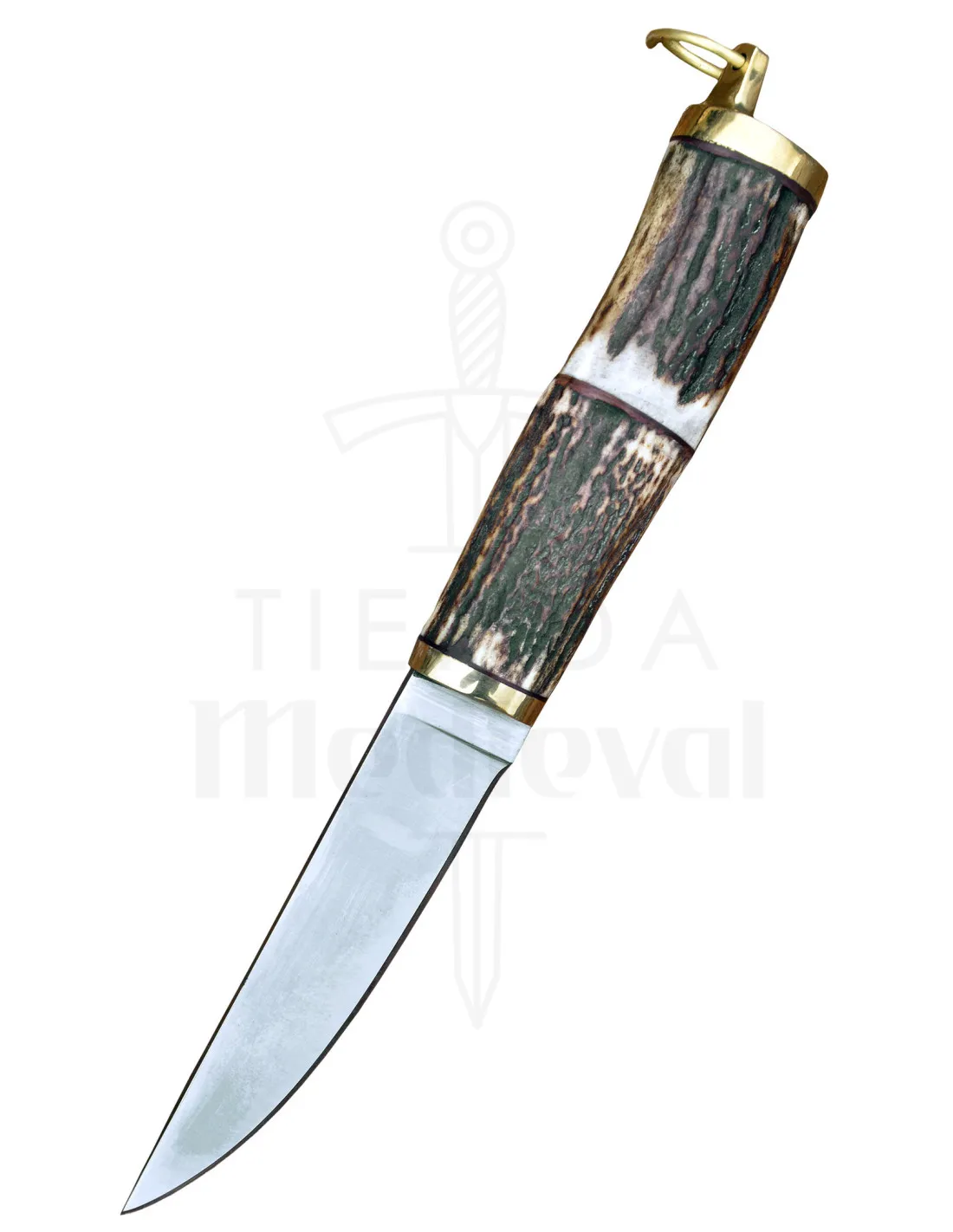 Couteau Viking en acier avec étui en cuir (22 cm.) ⚔️ Boutique Épées
