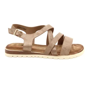 Evento 20SD14-2064 Brown Golden Women's Sandals