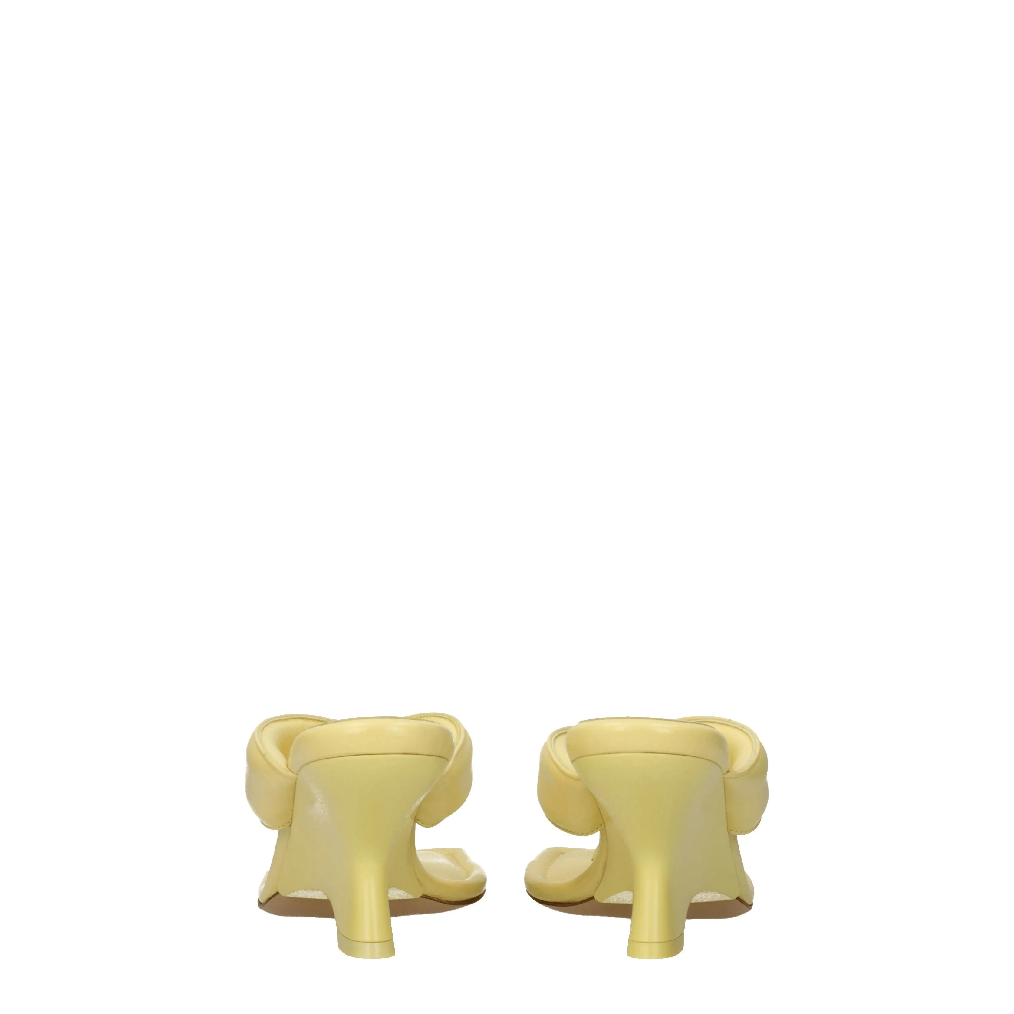 Gia borghini sandales femmes en cuir jaune