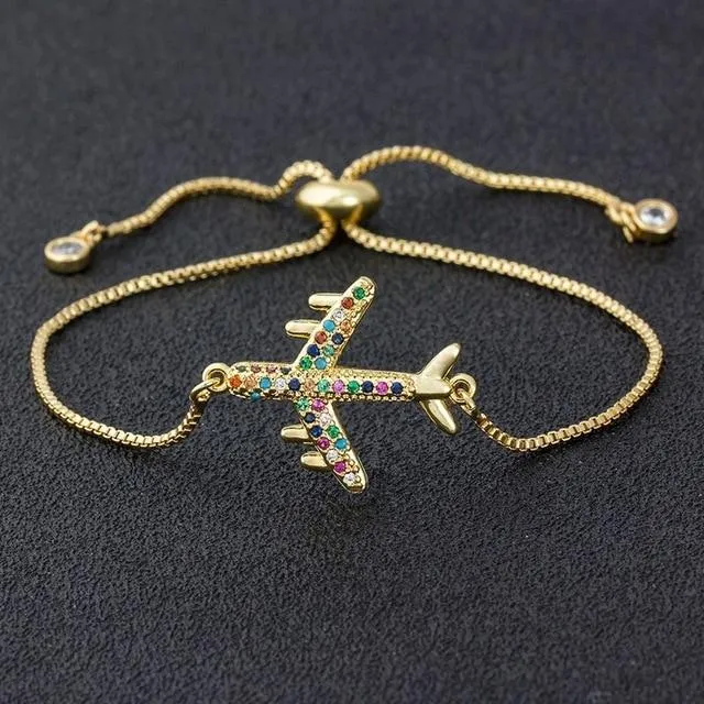 Gold Plane Bracelet - My Aviator
