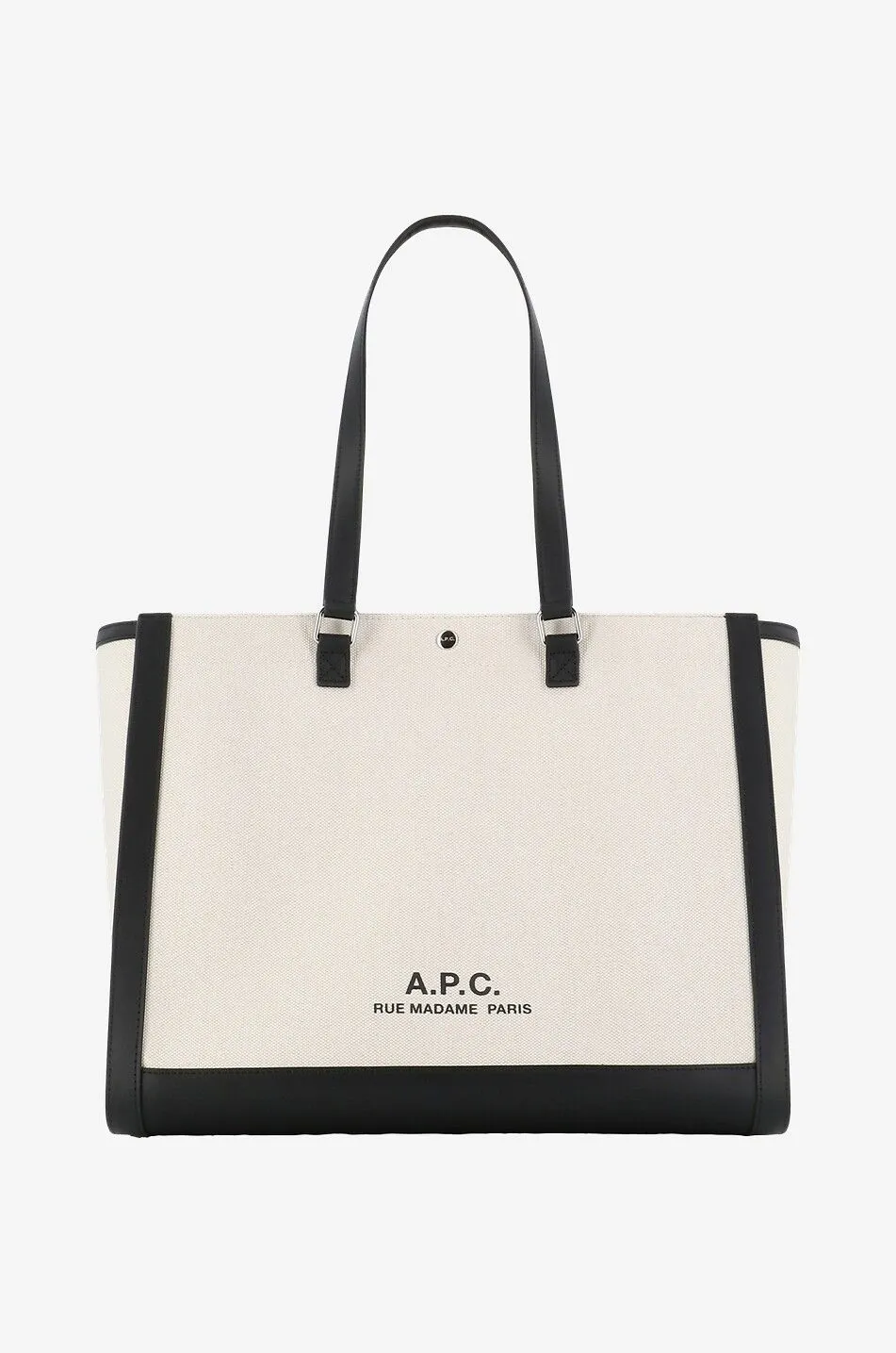 Grand sac cabas horizontal en toile et cuir Camille 2.0 Shoulder