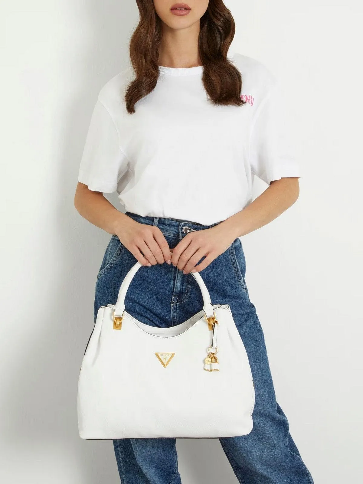 GUESS James Girlfriend Sat Sac pour femme HWVA92 22230 WHI Blanc