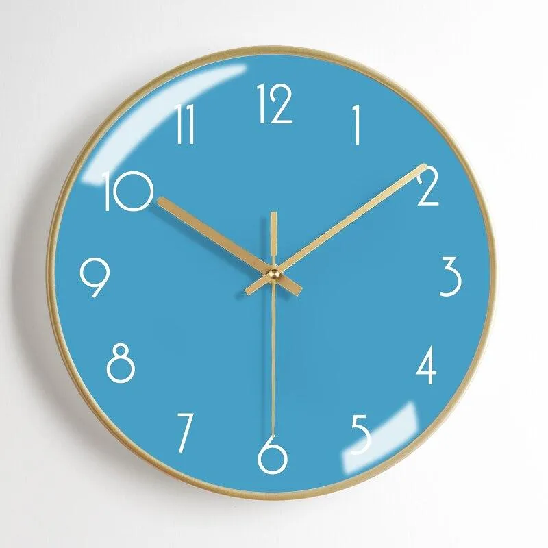 Horloge Murale Vintage Années 70 Bleue