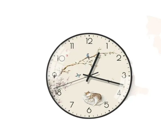 Horloge Murale Vintage Rétro Silencieuse