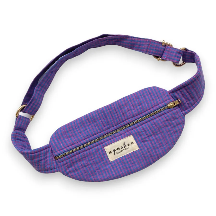 Kela Mini Electric Violet Checkered Bum Bag