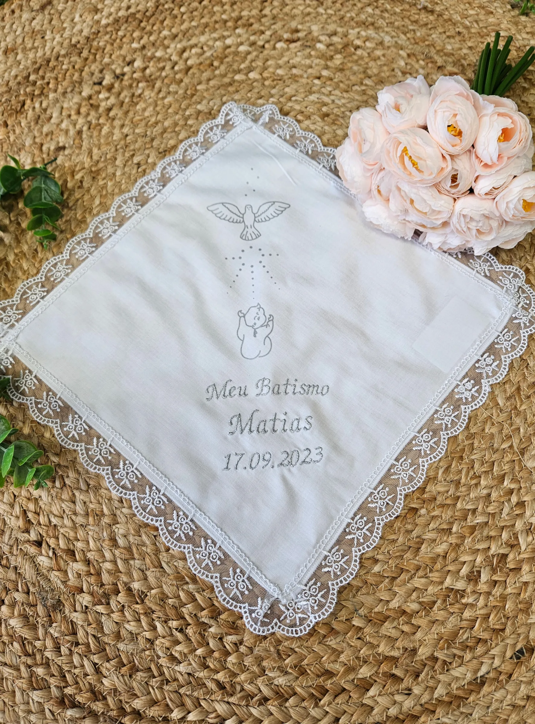 Lace handkerchief Baptism collection.