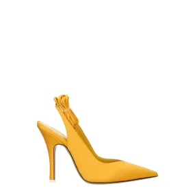 Les sandales du penthouse Vénus femme satin orange / citrouille