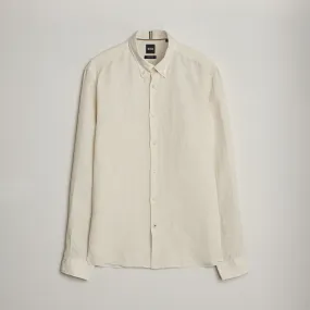 Liam Linen Shirt Open White