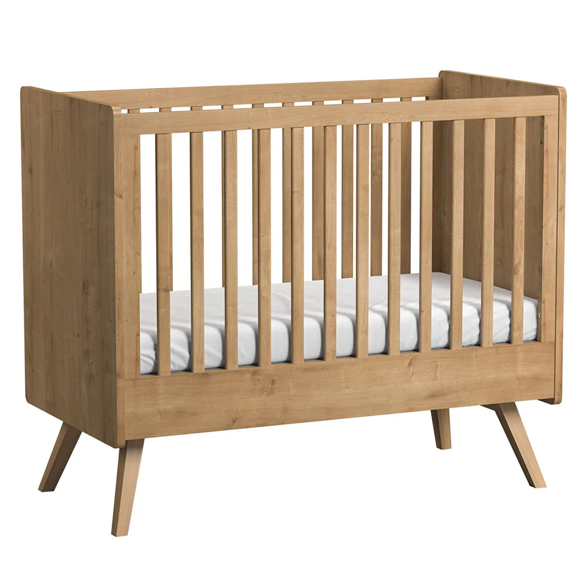 Lit Bébé Vintage Chêne - 60 x 120 cm