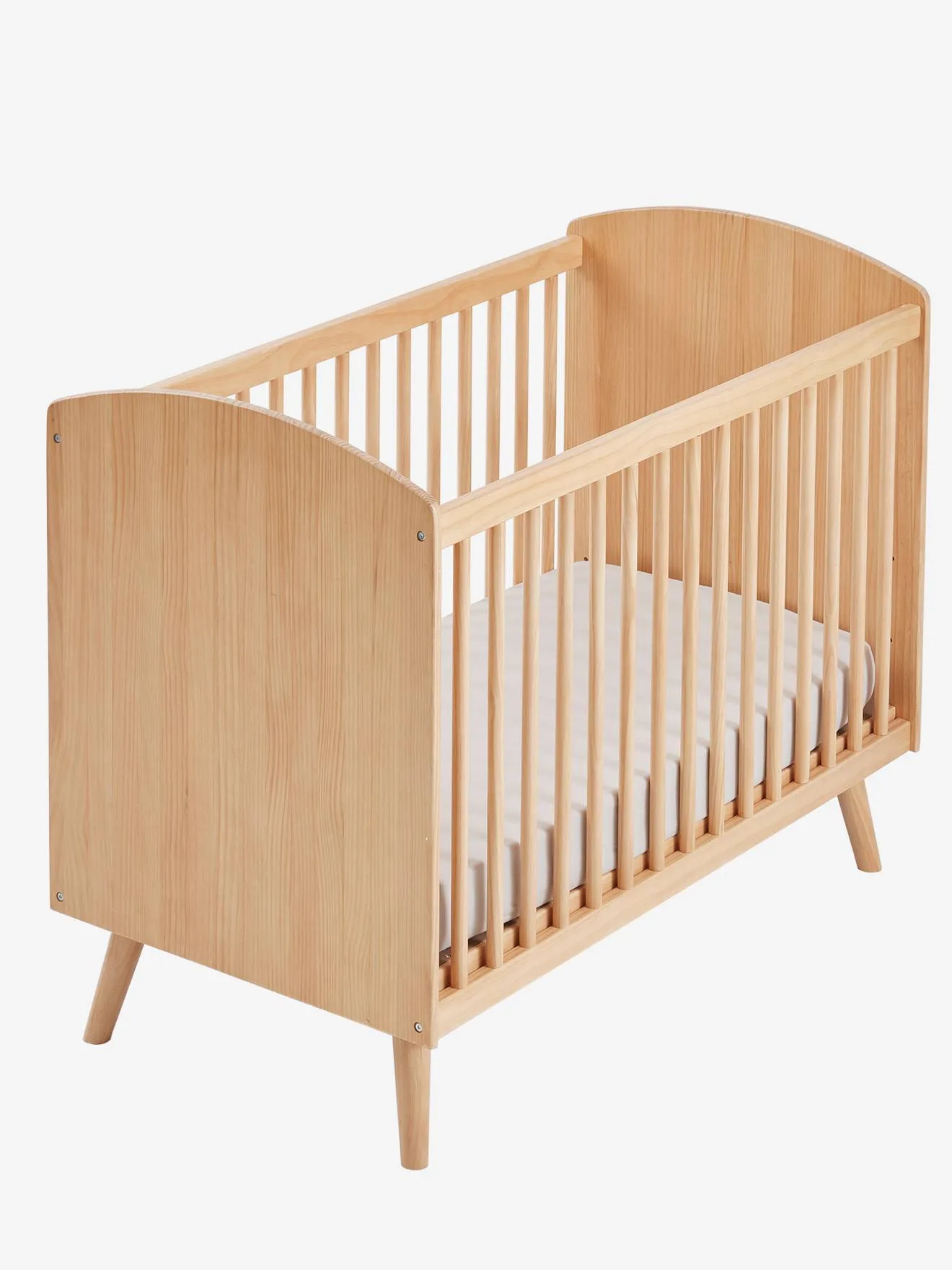 Lit bébé LIGNE CONFETTI NATURE pin massif - Vertbaudet