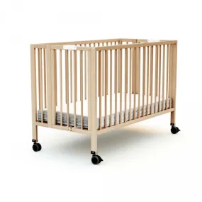 Lit bébé pliant confort 60x120 cm hêtre verni
