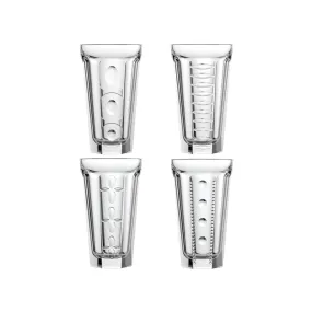 Lot de 4 verres long drink Saga Amande-Sequins-Perles-Blazons