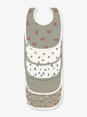 Lot de 5 bavoirs bébé LÄSSIG en coton biologique lot de 5 little forest renard - Lassig