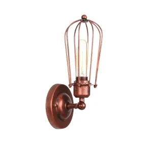 Luminaire Applique Murale Vintage Grille Rouille