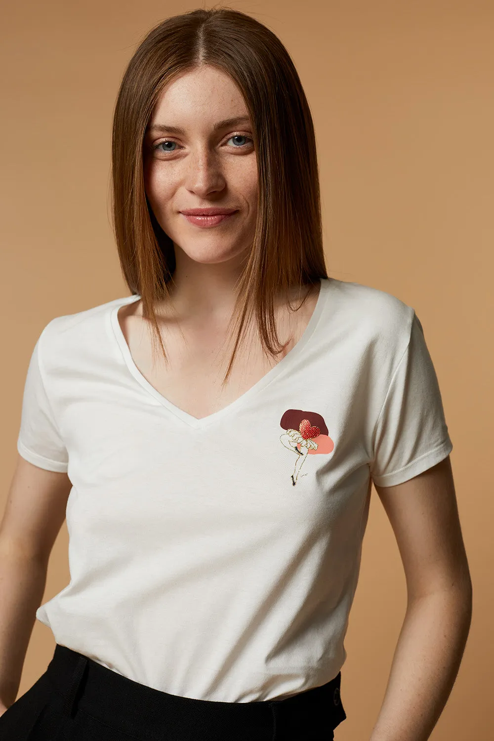 MIST - T-shirt écru ONE STEP x UN CADEAU POUR LA VIE
