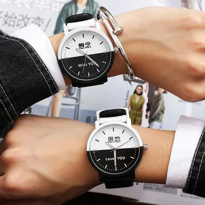 Silicone strap ladies watch
