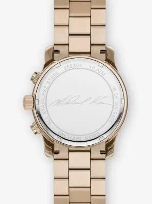 Montre Runway ton or beige surdimensionnée