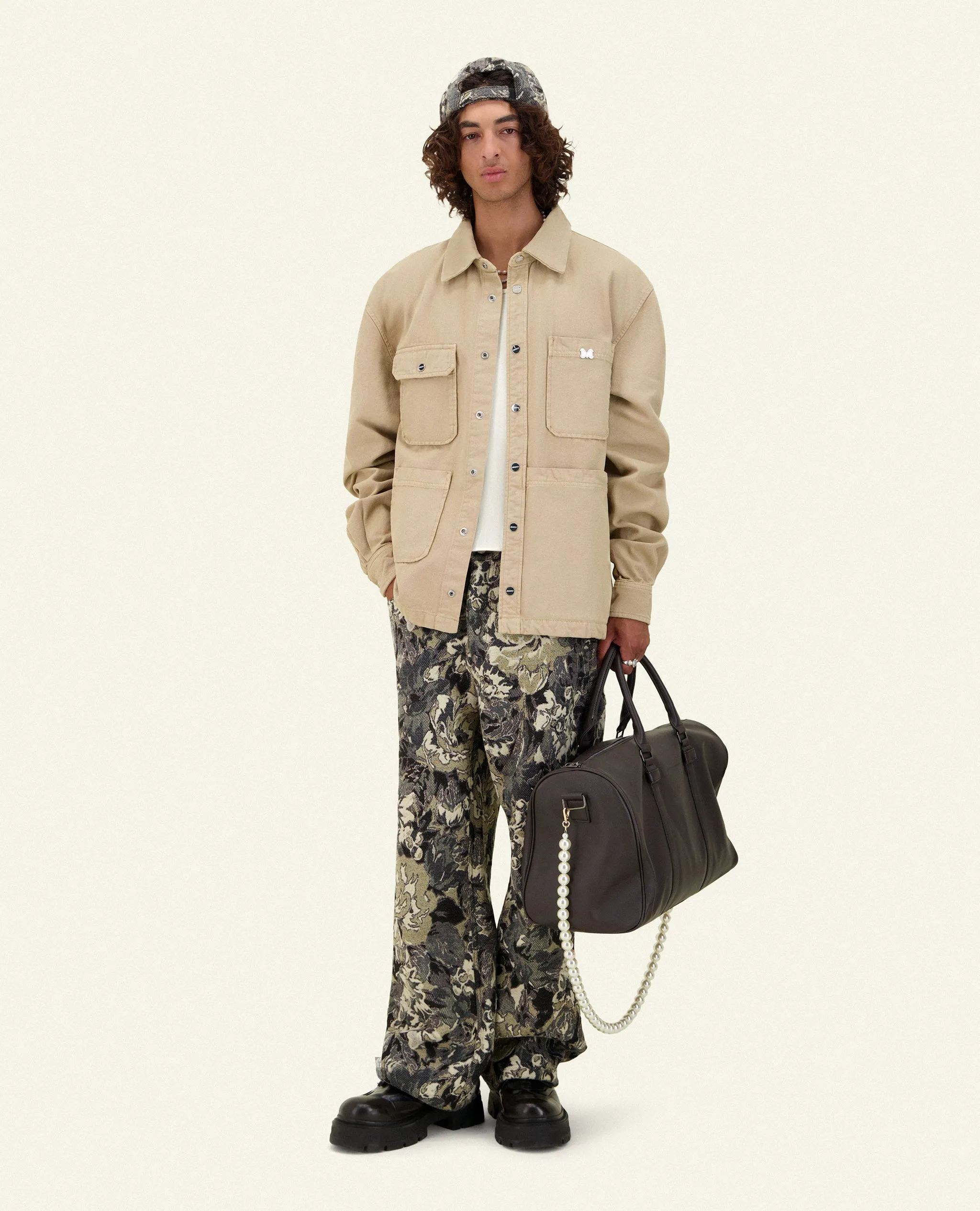 PANTALON BAGGY JAQUARD FLOWERCAMO