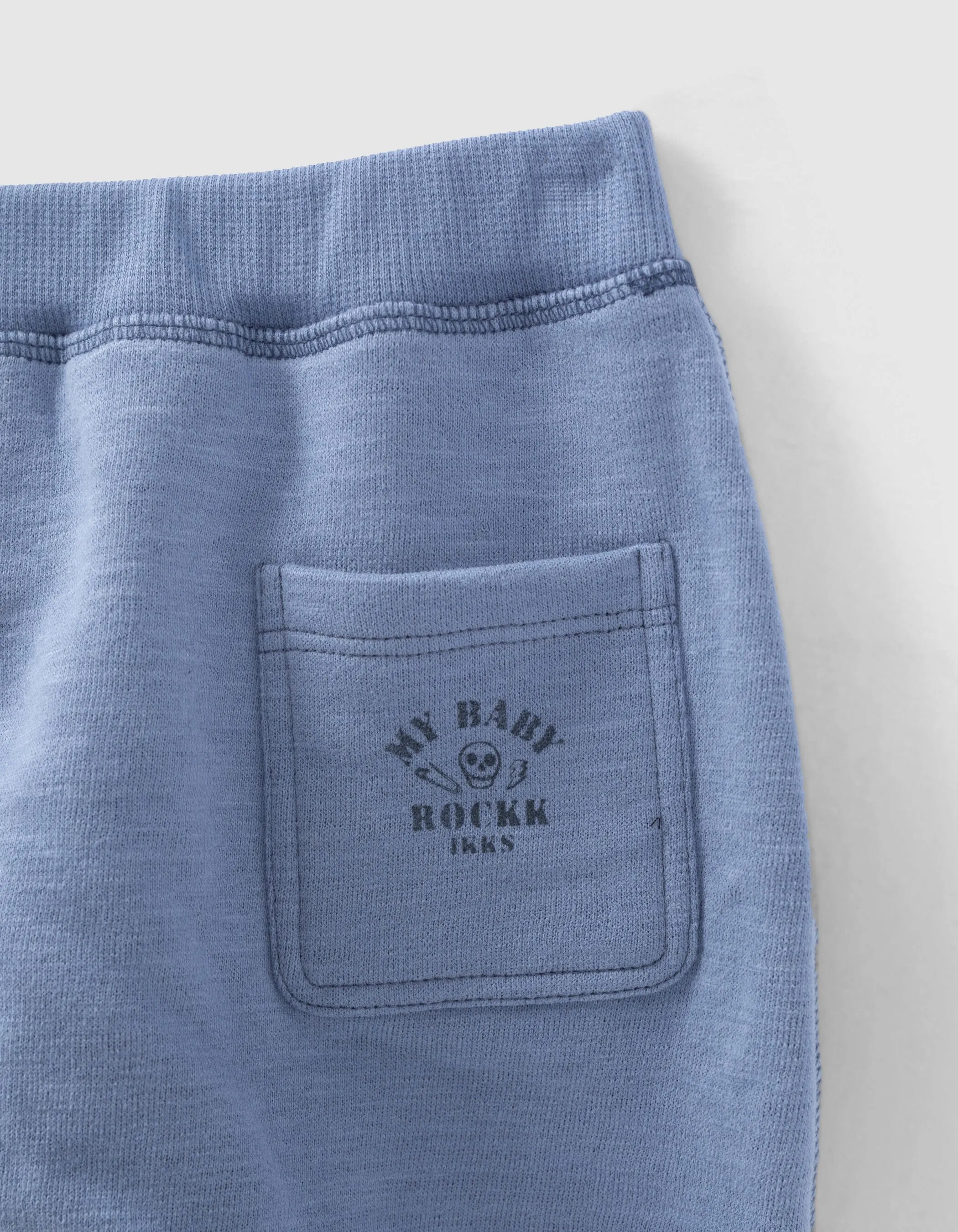 Organic Blue Baby Fleece Pants