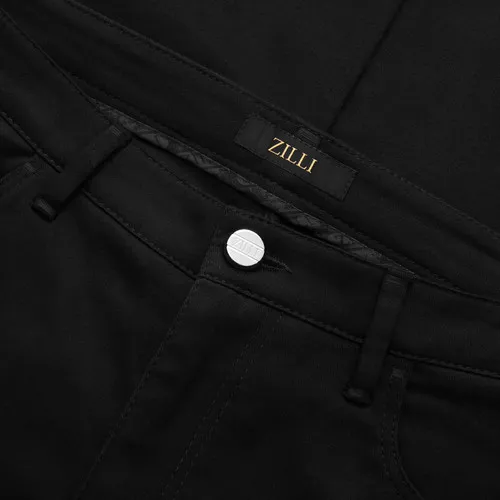 Pantalon noir, coupe cintrée, ZILLI "Letters"
