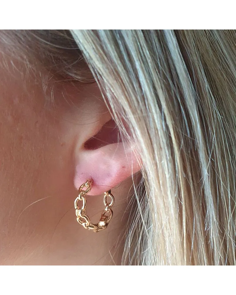 Petites Créoles Or Maille chaine- Plaqué Or by Zosha
