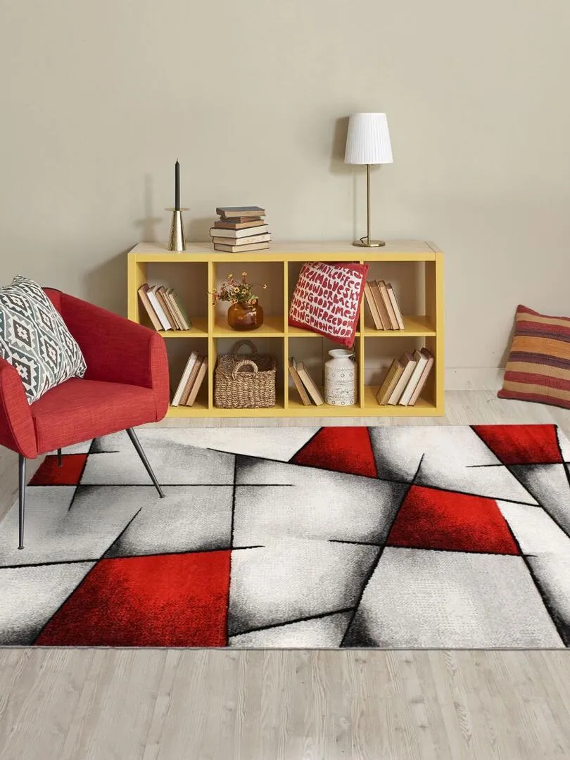 Rouge 3D Living Room Rug - OEKO-TEX® Certified