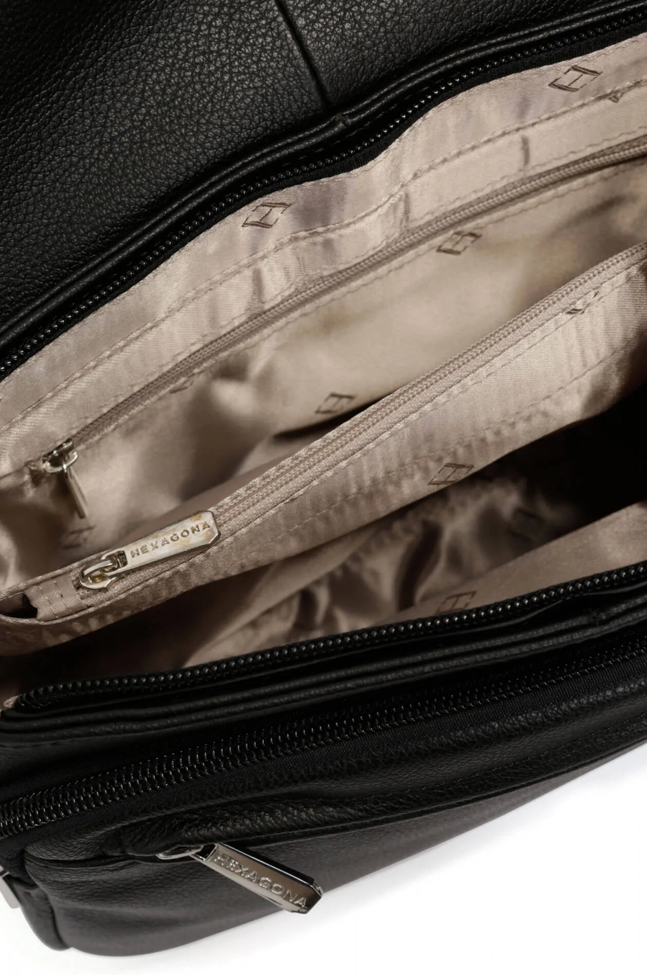 Black Crossbody Bag in Vachetta Leather