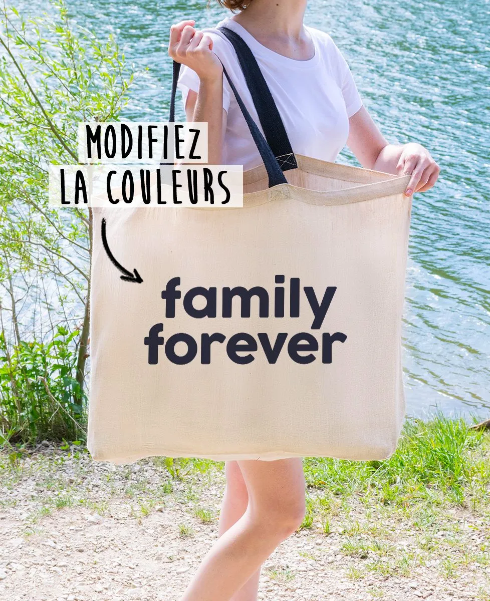 Personalized Forever Family XXL Tote Bag