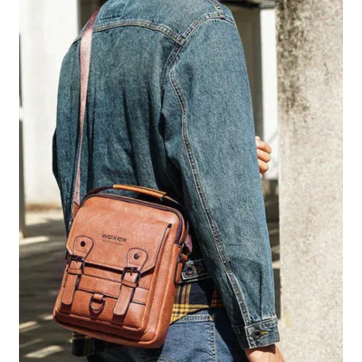 Vintage Brown Men's Messenger Bag