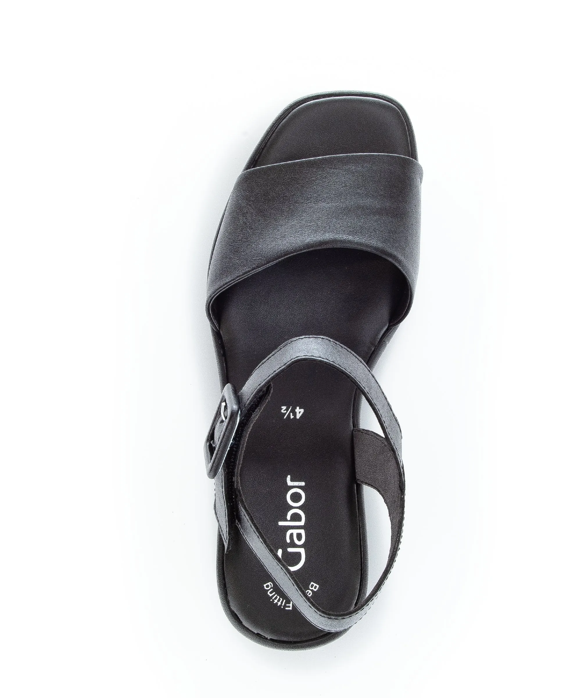 Sandales noires en cuir