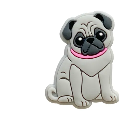 Silicone beads pug dog