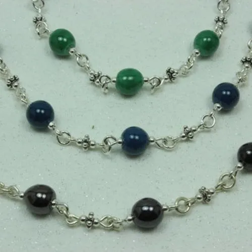 Silver Ceramic Bead Bracelet