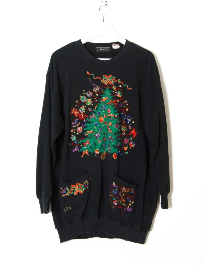 Sweat Long de noël vintage