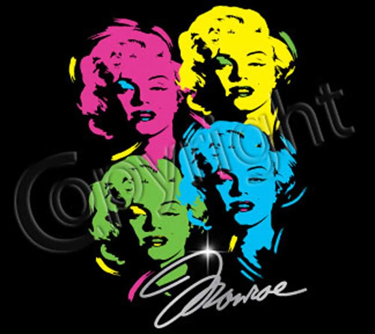T-shirt femme MANCHES LONGUES - Marylin Monroe - Popart - 10966 