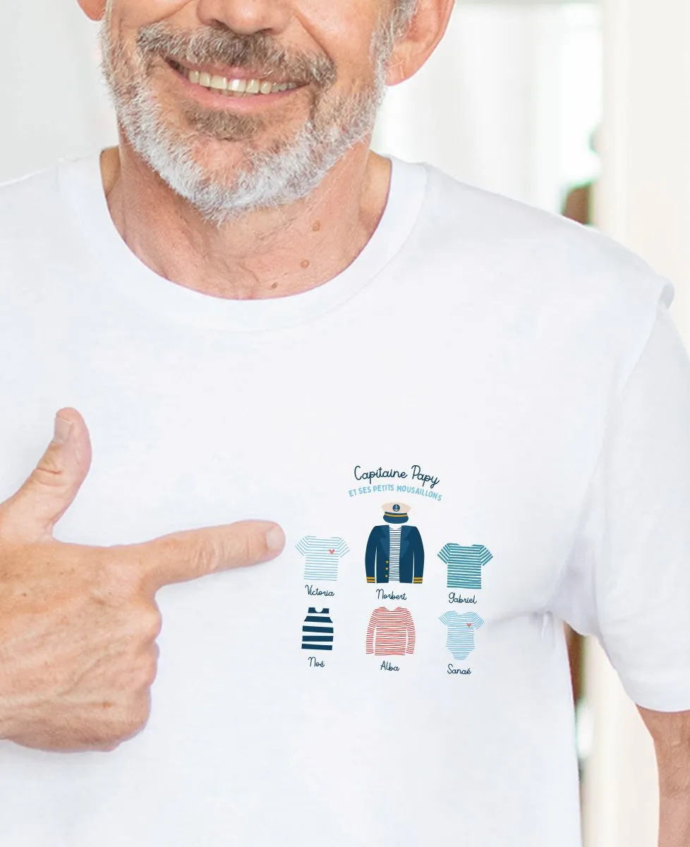 T-Shirt homme Capitaine Papy et ses petits moussaillons